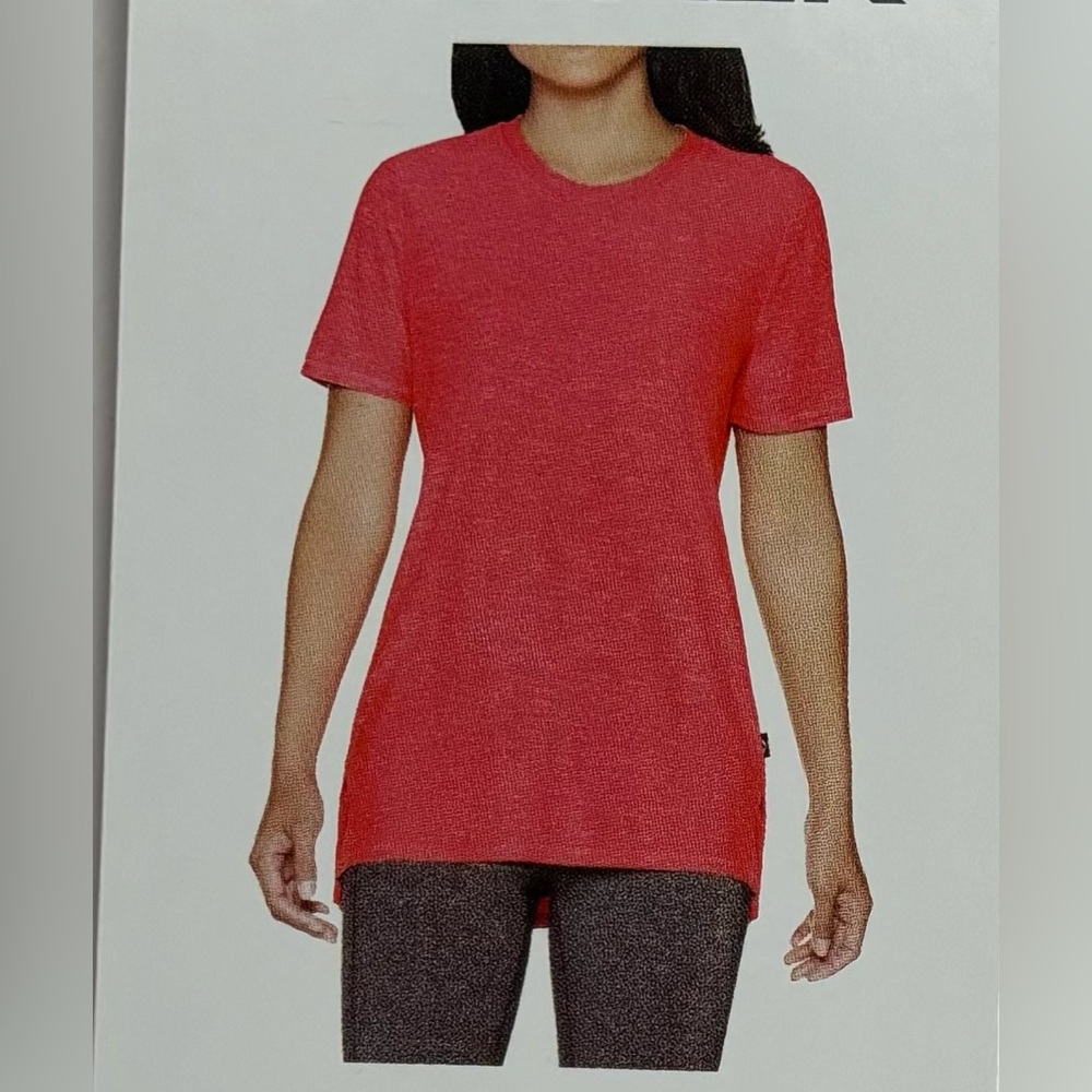 Skechers Go Walk women’s stretch crew neck t-shirt in Coral NWT